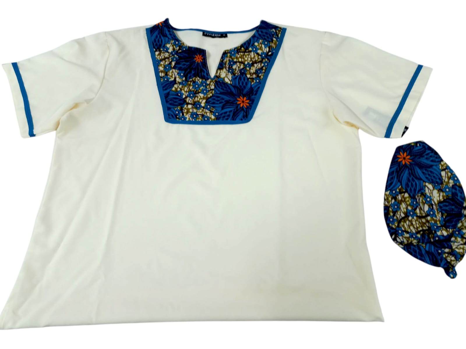 Camisa Caballero Blanco Hueso-Estampado (Etnia Negra)