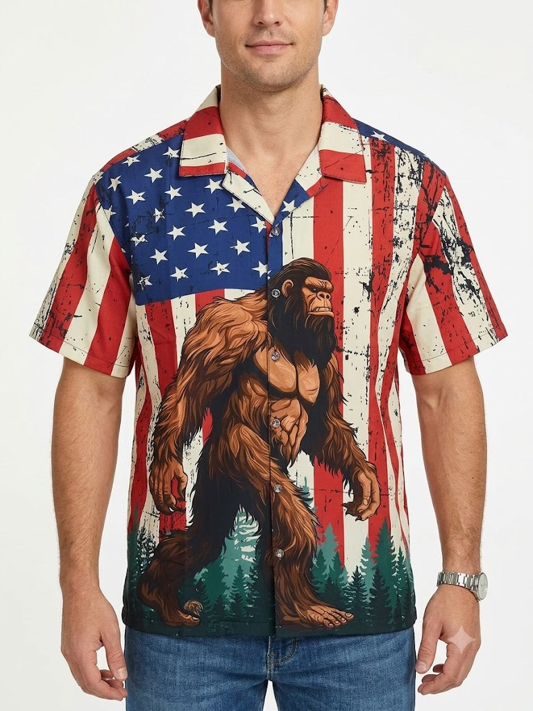 Poly Print Hawaiian Shirts BIGFOOT USA