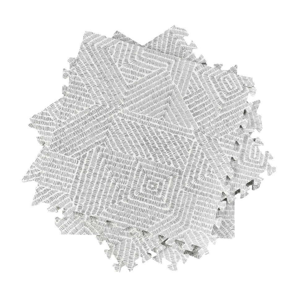 Mat with Design 6 Pieces - Greyish