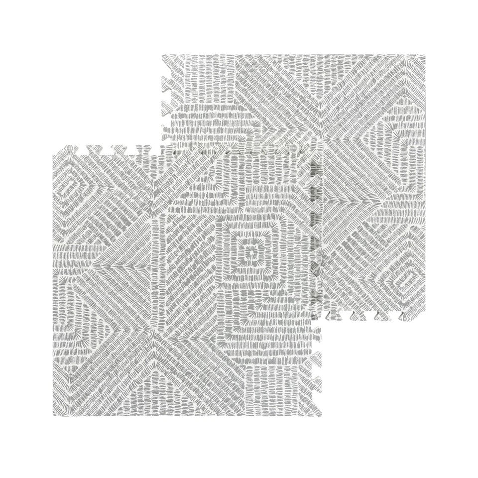 Mat with Design 6 Pieces - Greyish