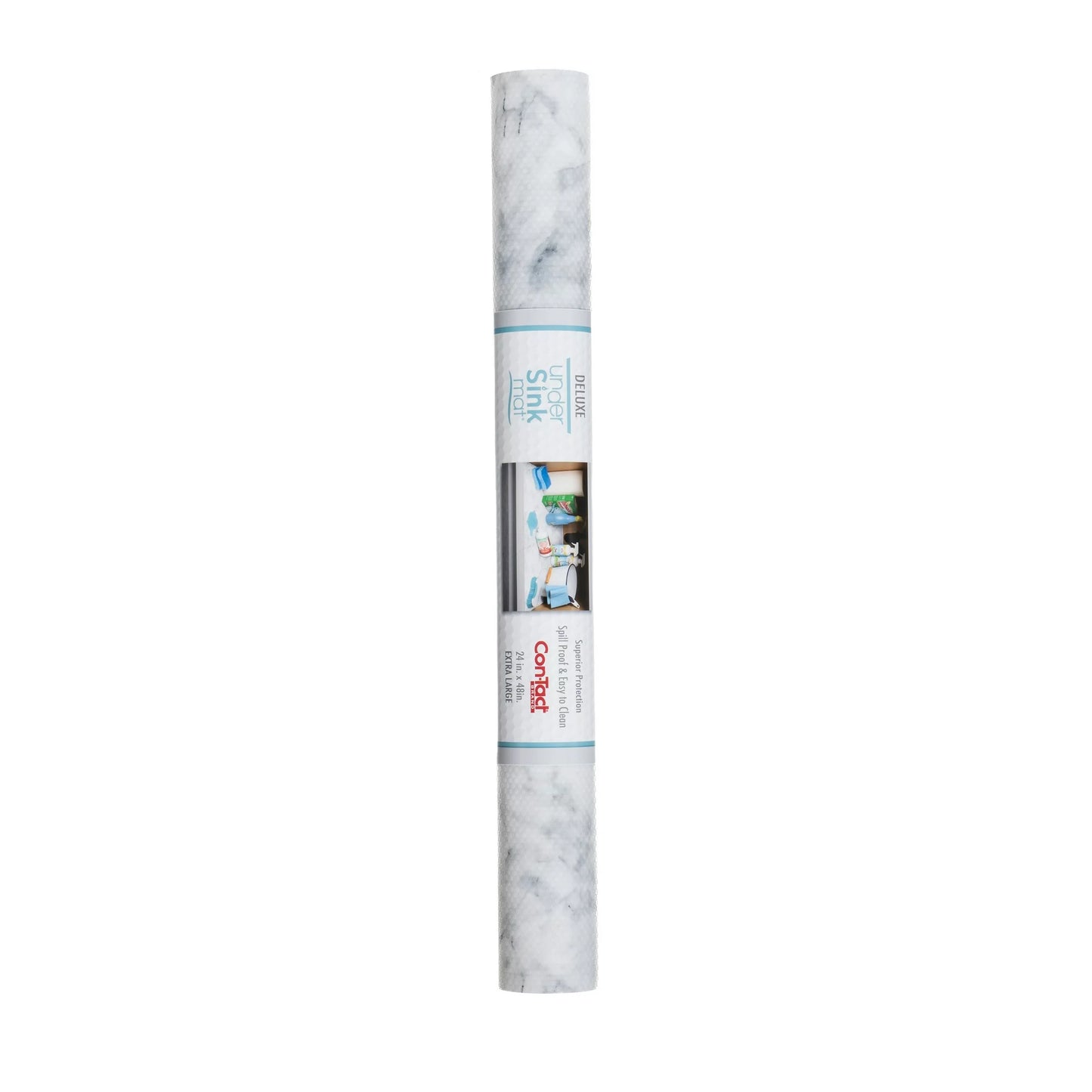 Under Sink Mat Classic Marble Gray -Horizontal Roll 24 in. x 48 in