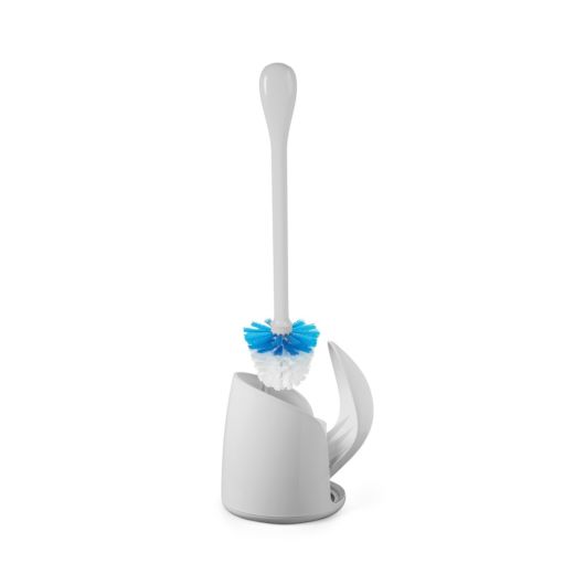 Compact Toilet Brush & Canister Grey