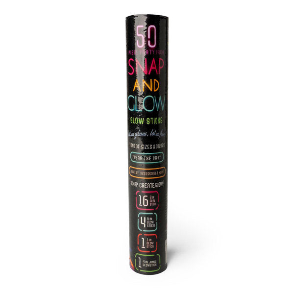 Snap And Glow Sticks - 50 Piece Party Pack