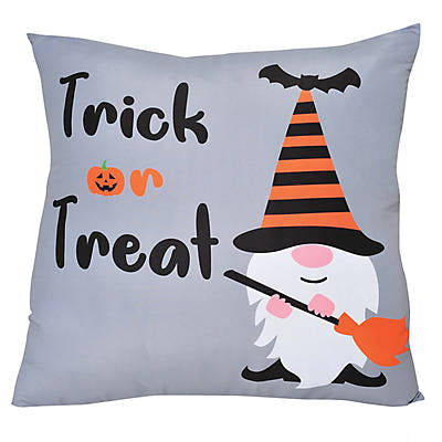 18" X 18" Halloween Home Pillow Cover Gnome
