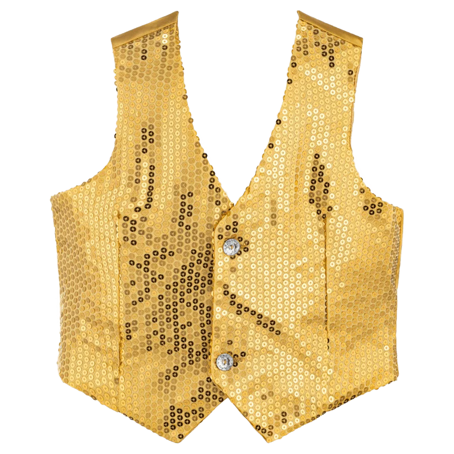 Gold Sequin Vest - Adult