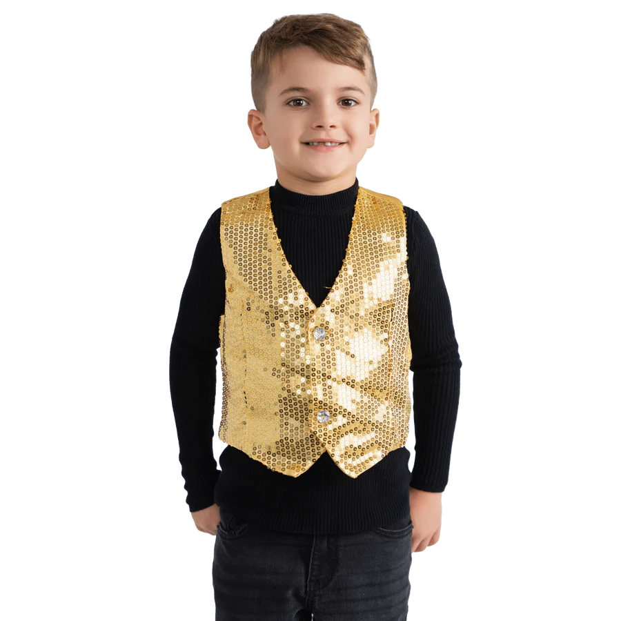 Gold Sequin Vest - Kids