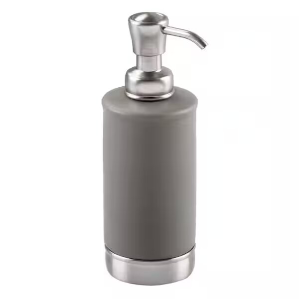 York Soap Pump Matte Gray/ Brushed