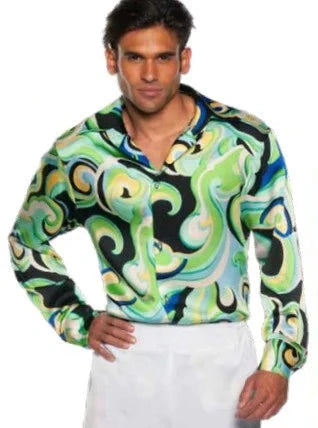 1960's Green Swirl Shirt