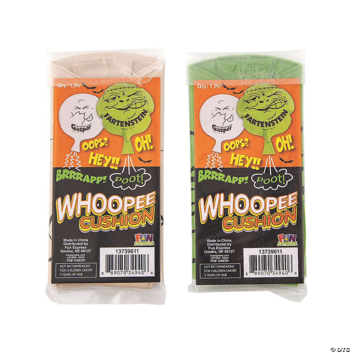 Halloween Characters Whoopee Cushions