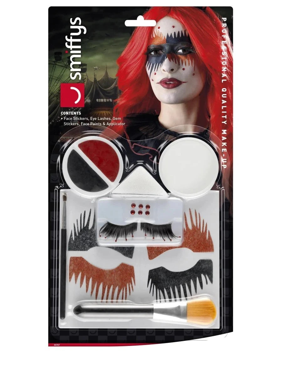 Harlequin Make-Up Kit, with Face Stickers