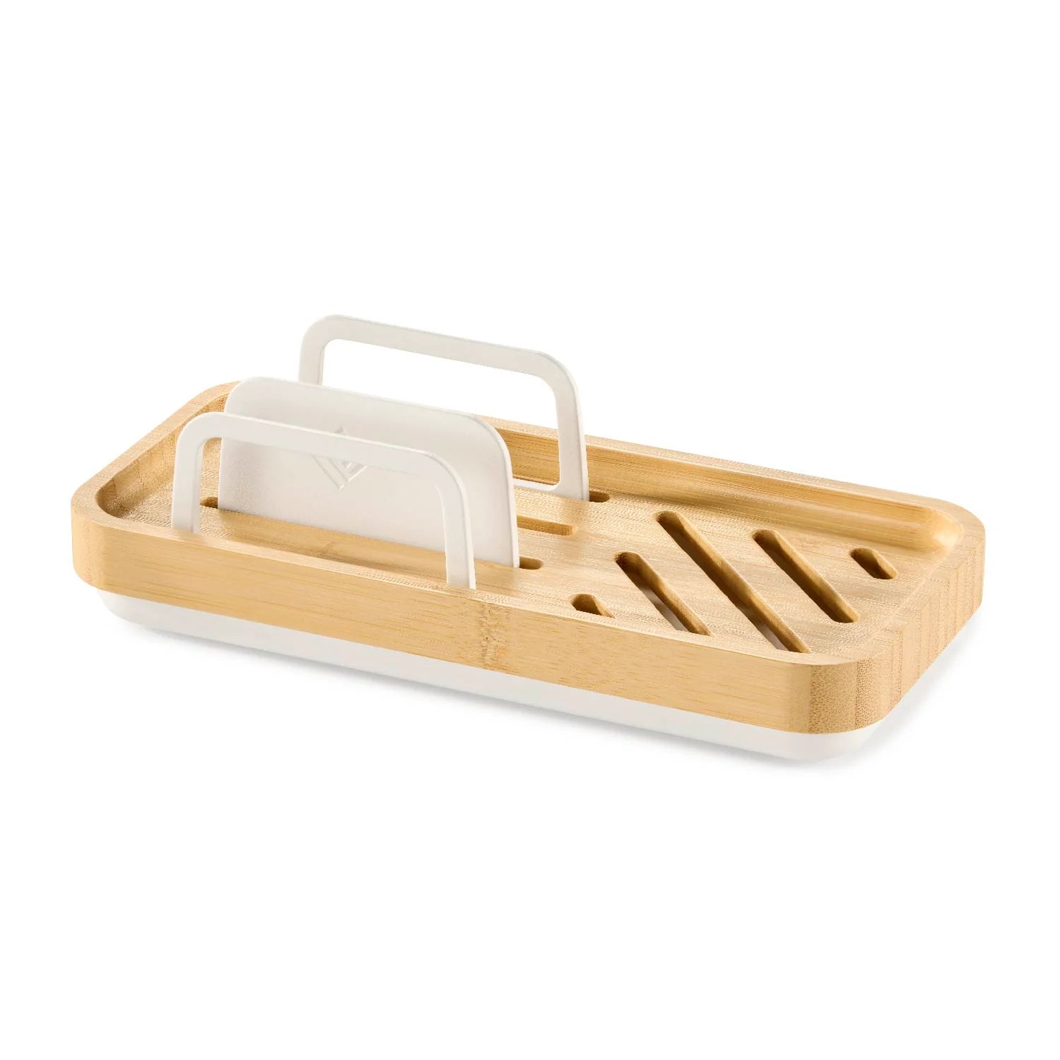 Bamboo Sink Caddy White