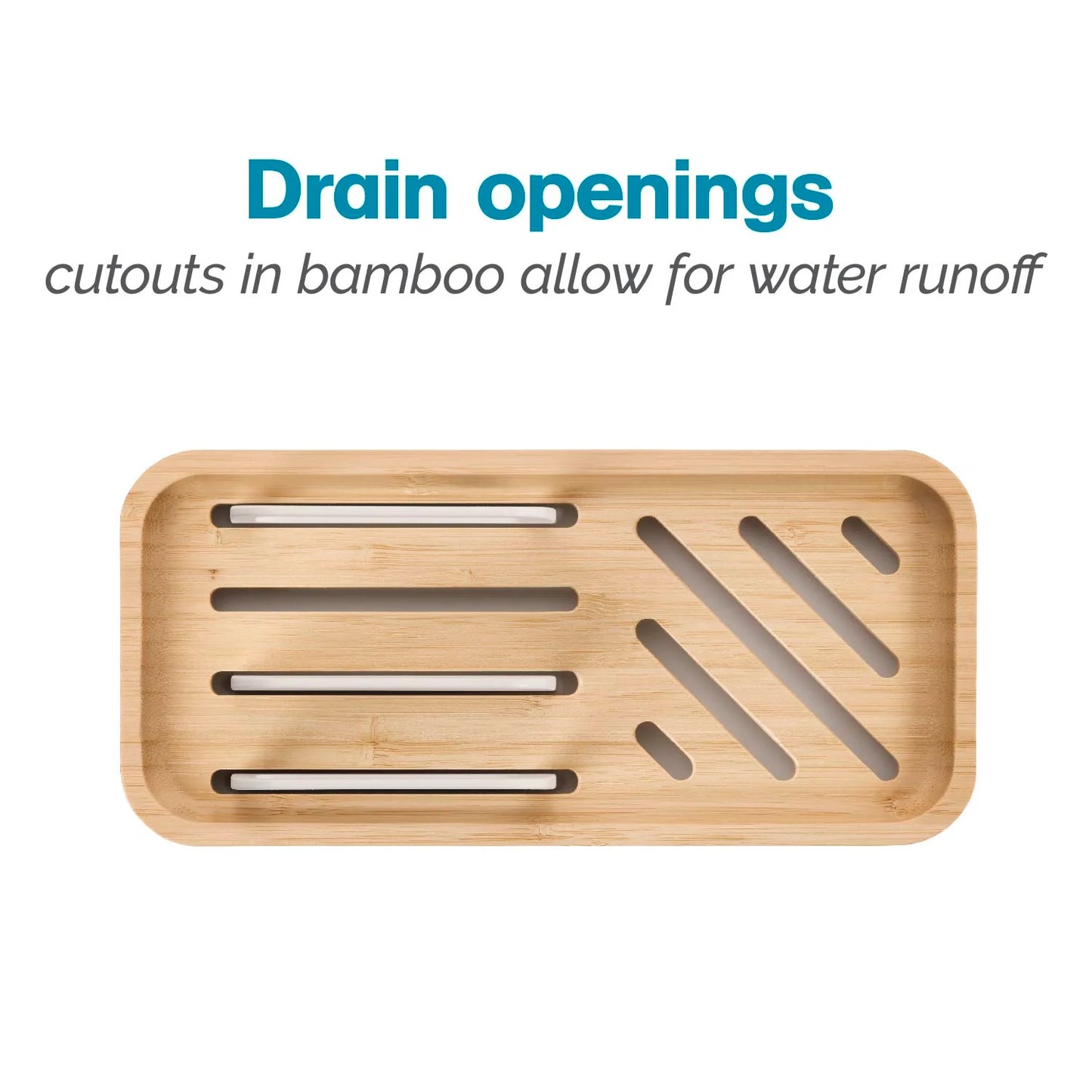 Bamboo Sink Caddy White