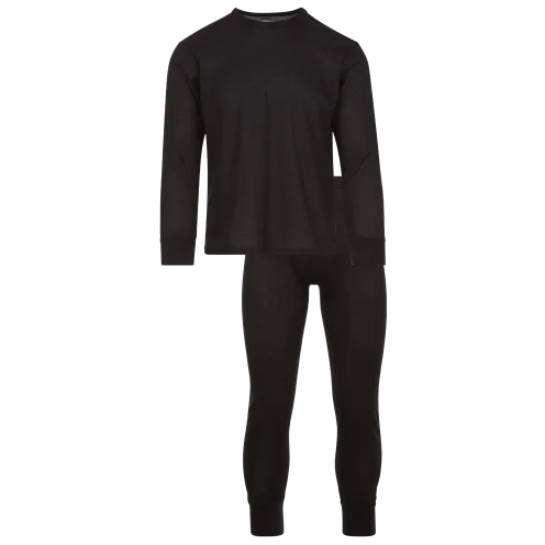 Set 2 Men's Solid Thermal Black
