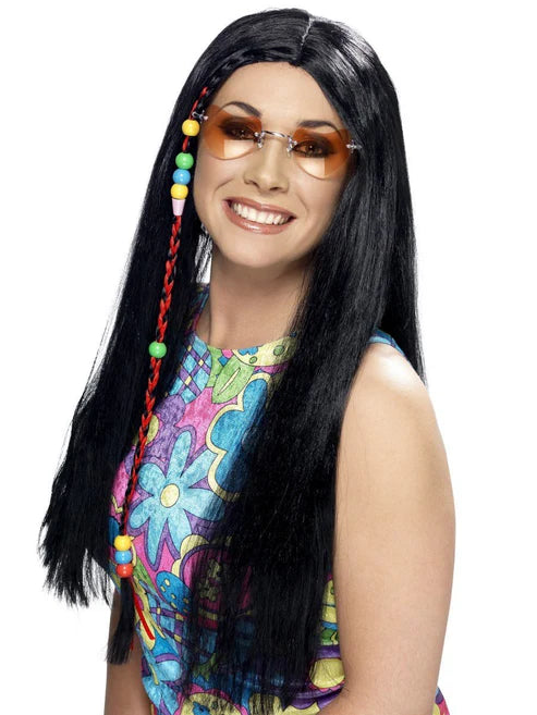 Hippy Party Wig, Black