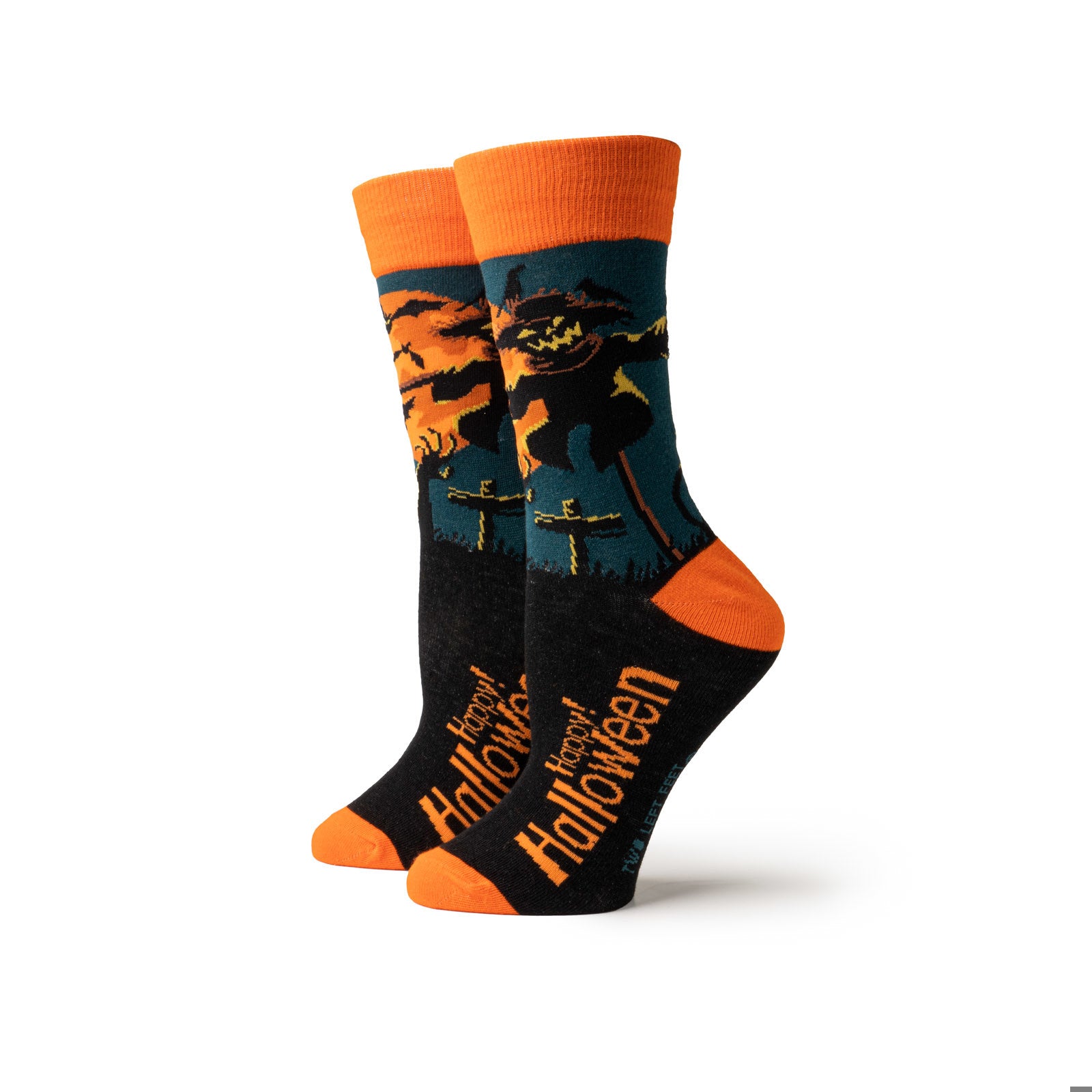 Two Left Feet Halloween Socks - Scarecrow