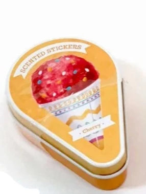 Ice Cream Scented Sticker Tin - Cherry