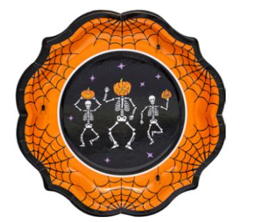 Plato de Ensalada Embrujado Halloween 8"