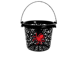 Halloween Spider Web LED Bucket