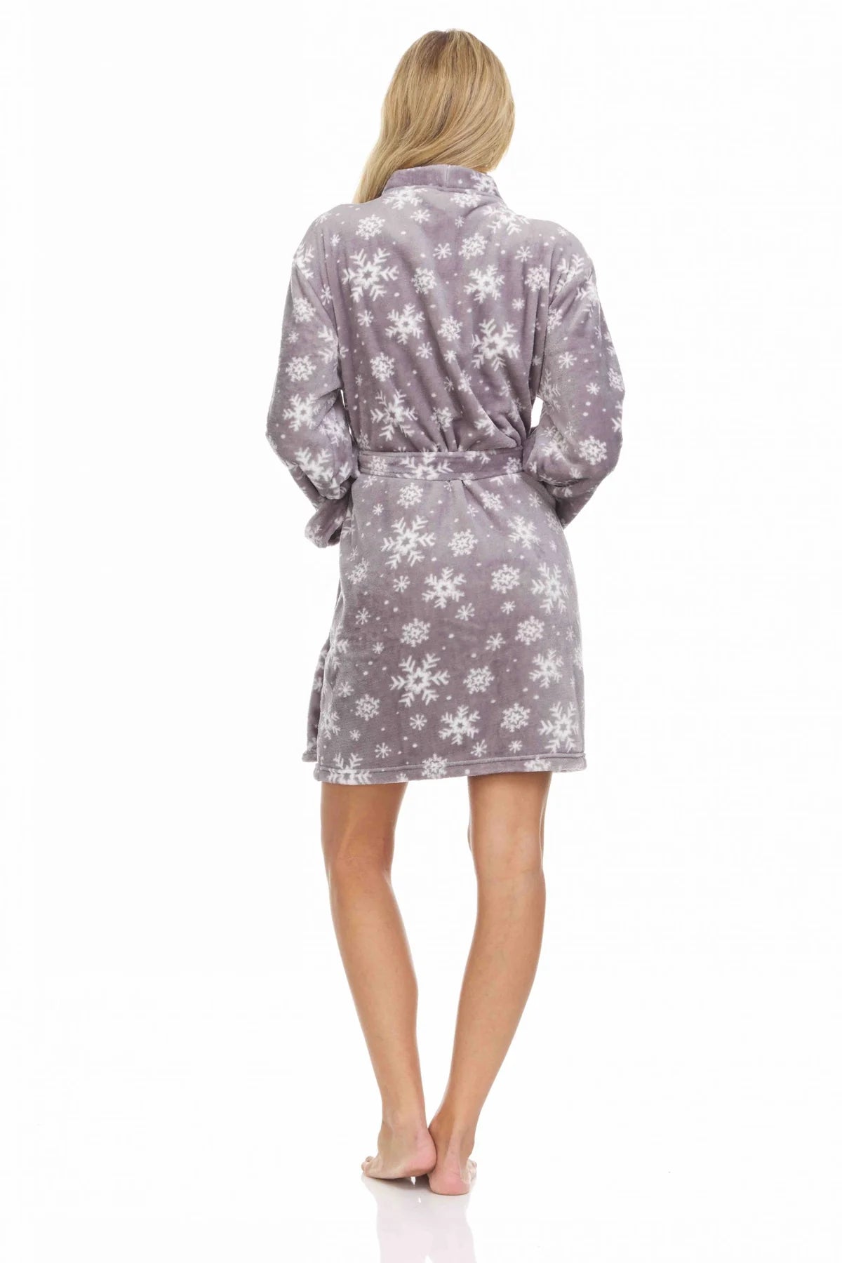 Pajama Set Plush 36 Robe Soft Grey
