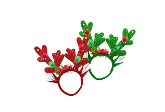 Holiday Flashing Classic Antler Headband