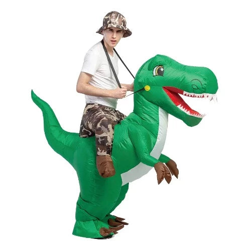 72" Tall Inflatable Dinosaur Rider Costume Adult