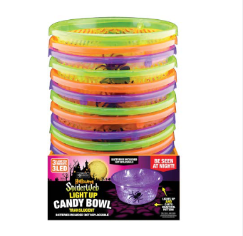 Translucent Spiderweb LED Candy Bowl