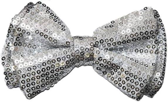 Tie- Silver Sequin