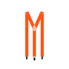 Orange Neon Suspenders
