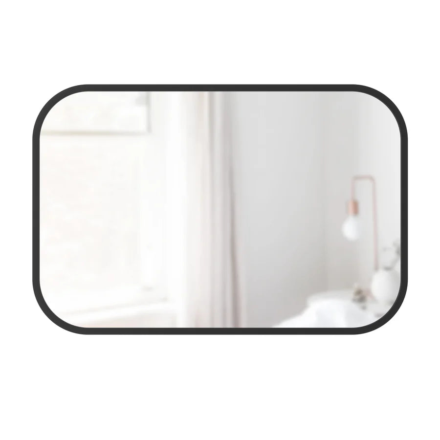 Hub Rectangle Wall Mirror 24 X 36 Black