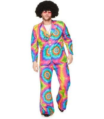 70s Tie Dye Suit Men's Costume