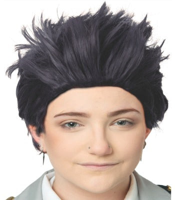 Adult's Anime Hero Black Spike Wig