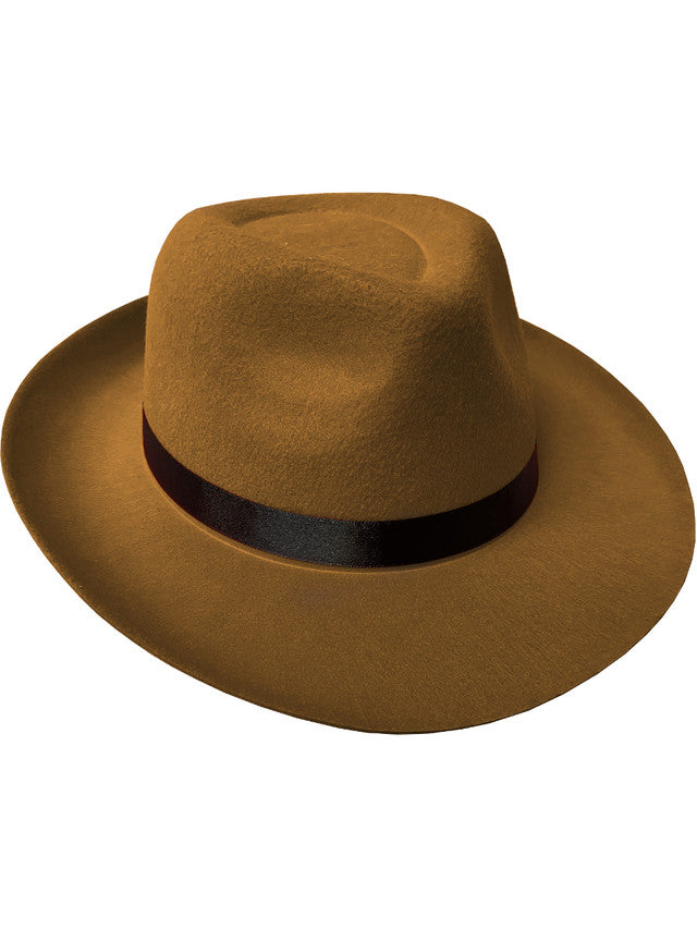 Adult's Brown 20s Gangster Fedora