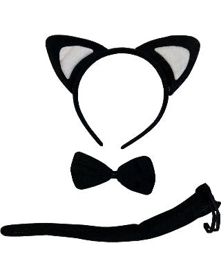 Fancy Black Cat Animal Set
