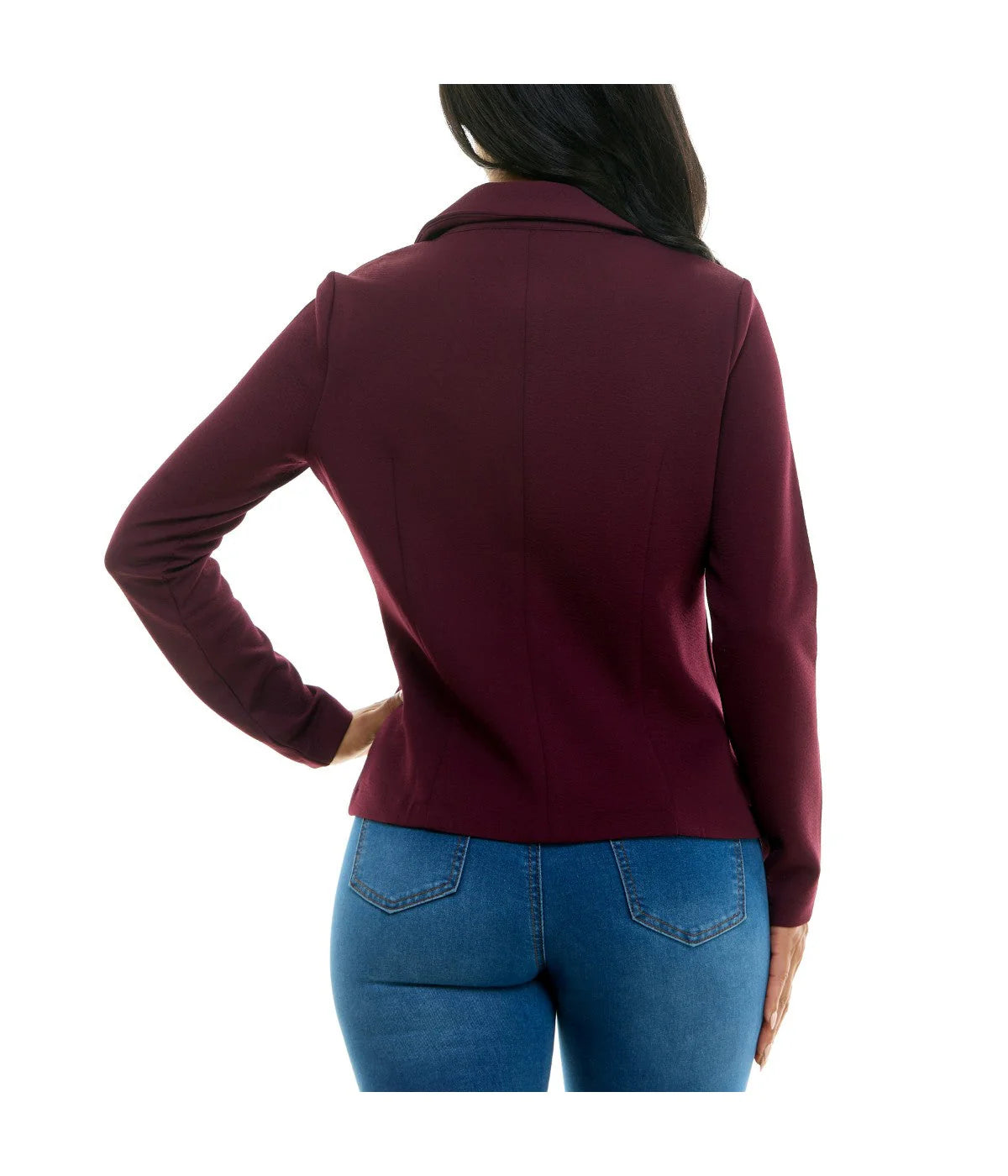 Long Sleeve Crop Blazer Crisp Berry