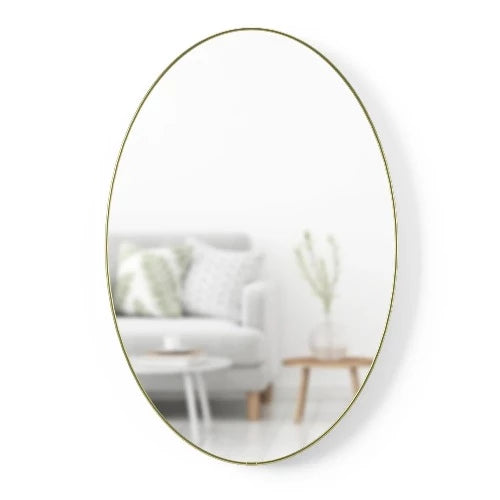 Hubba Mirror Oval 24" x 36" Brass