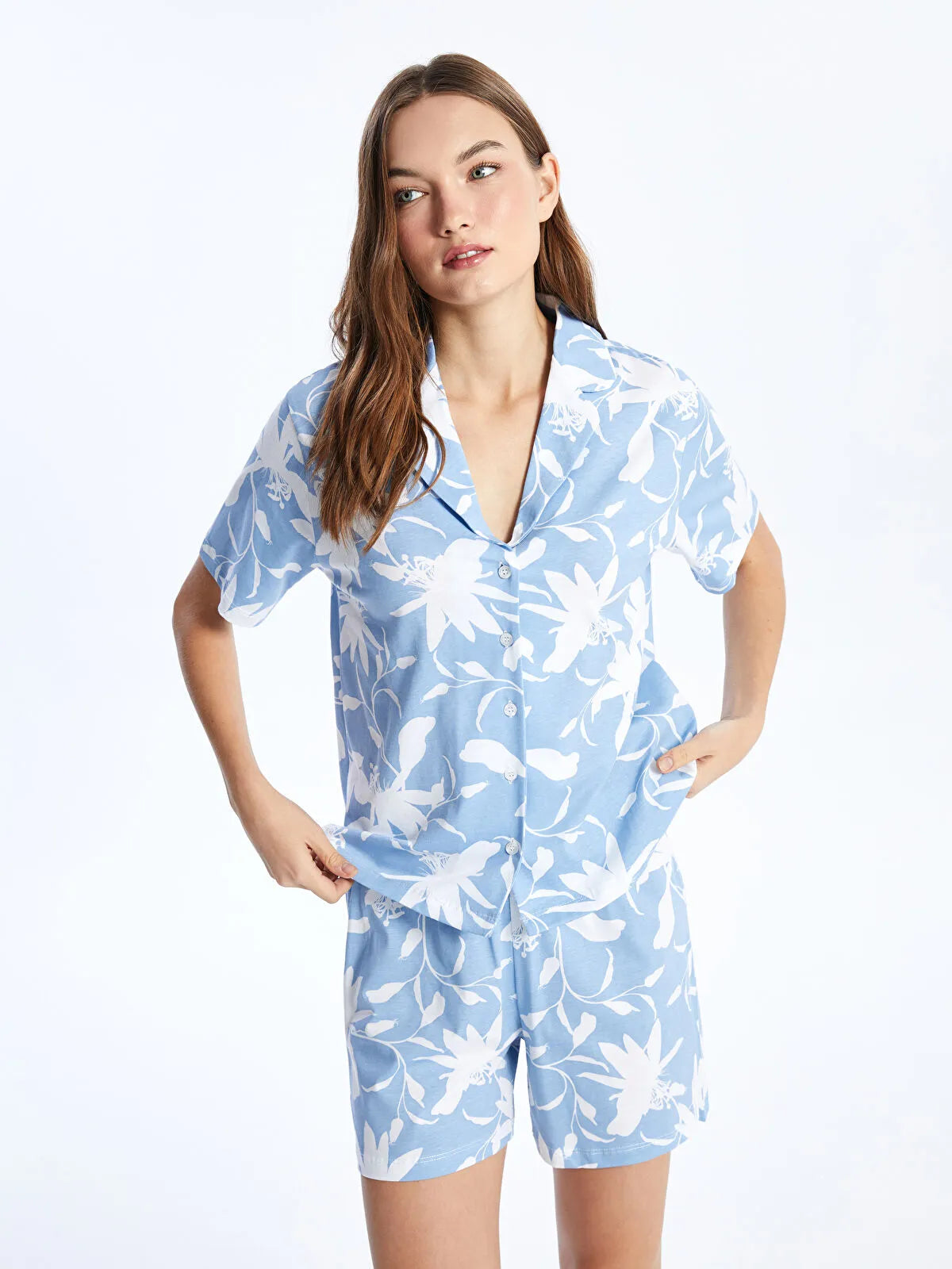 Notch Short Set Blue