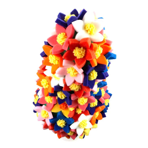 Large Bun With Flowers Wig