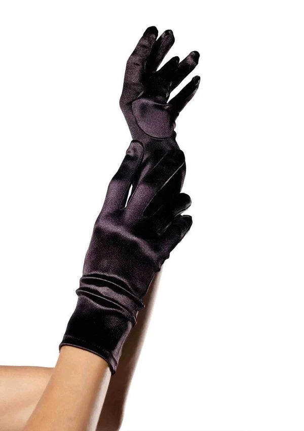 Guantes de satén extralargos hasta el codo