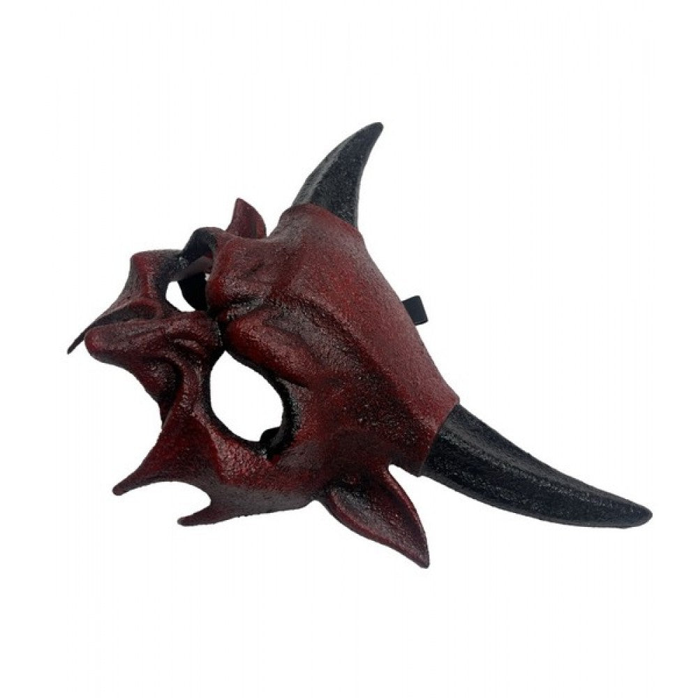 Red Glitter Devil Horn Mask