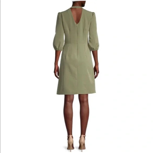 Dress Ruffle Martini Olive - Nanette Lepore