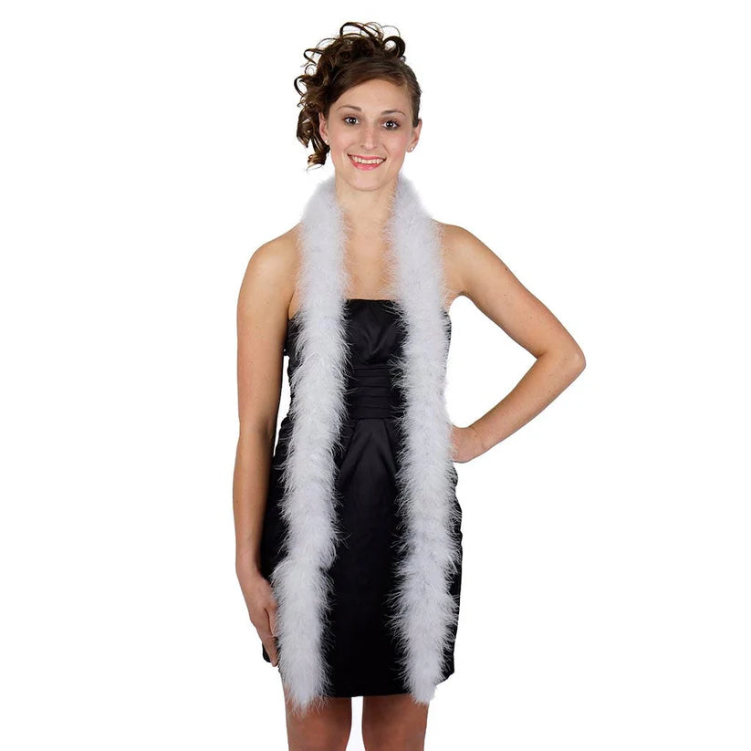 Marabou Feather Boa - Mediumweight - Silver