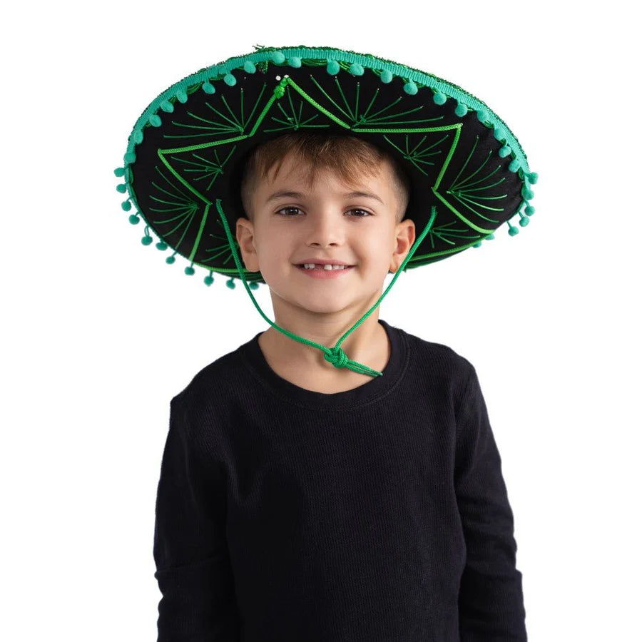 Mexican Sombrero-Green Trim Kids