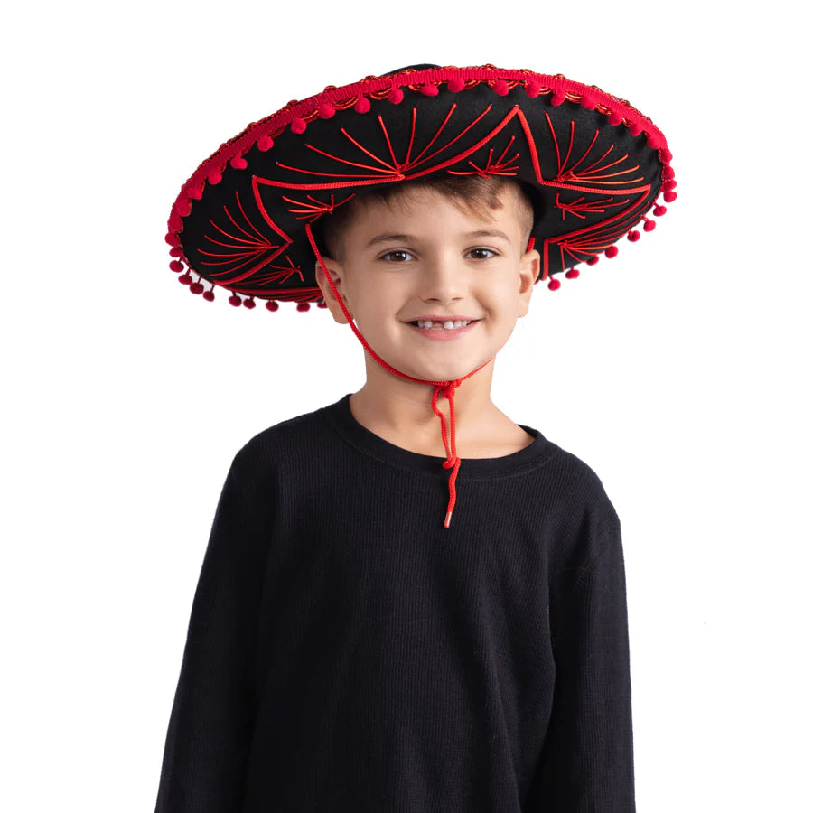 Mexican Sombrero-Red Trim Kids
