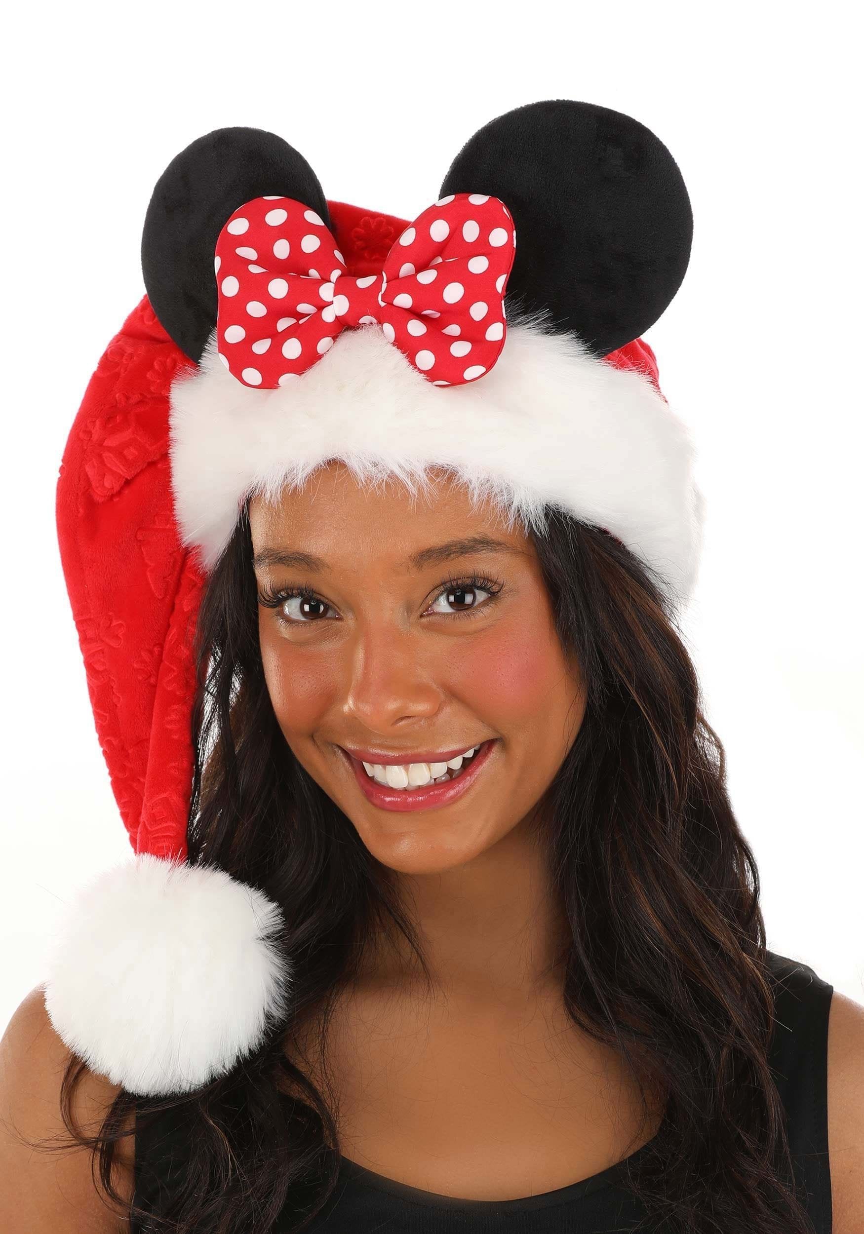 Disney Minnie Mouse Santa Holiday Cap