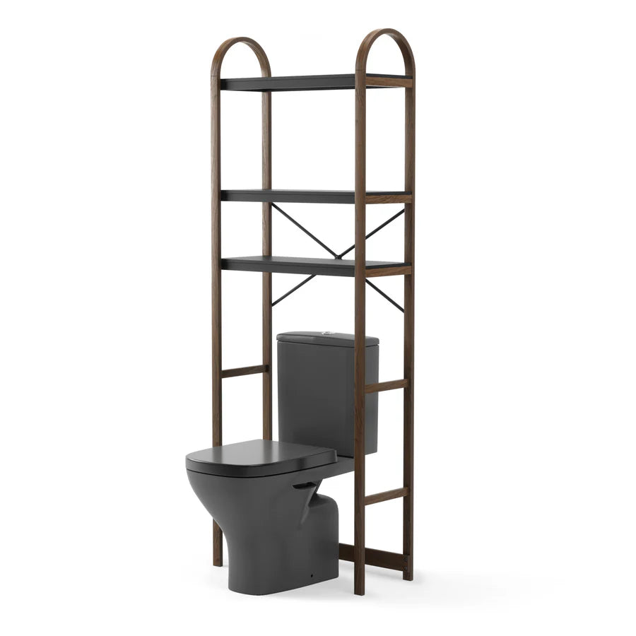 BELLWOOD OVER THE TOILET SHELF BLACK/WALNUT
