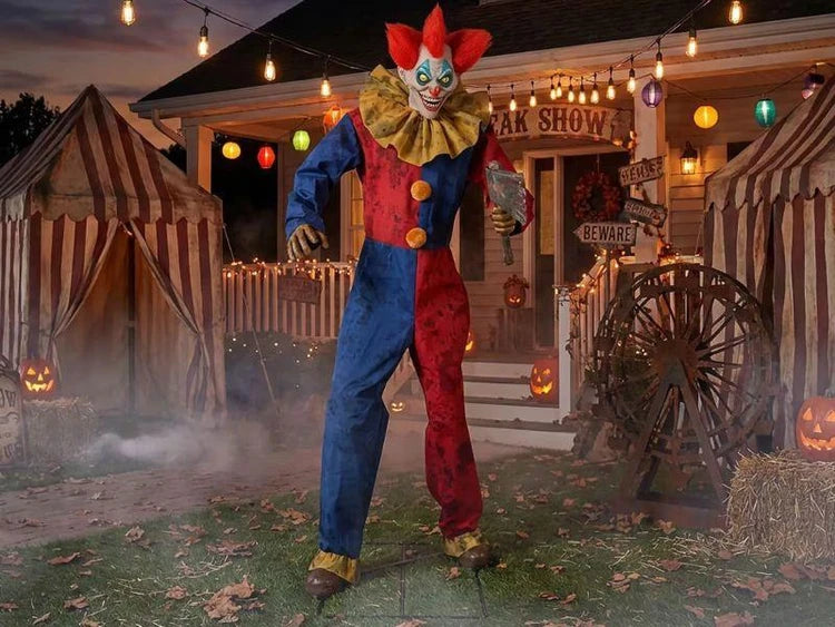 7 FT Animated The Axe-Wielding Clown Halloween Decoration