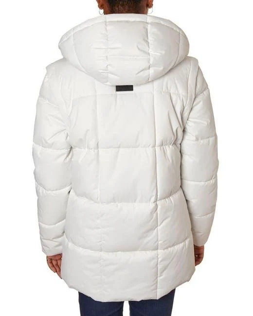 Polytwill Oversized Quilted White