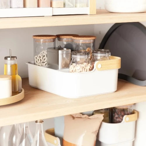 Bellwood Large Stackable Bin White/Natural