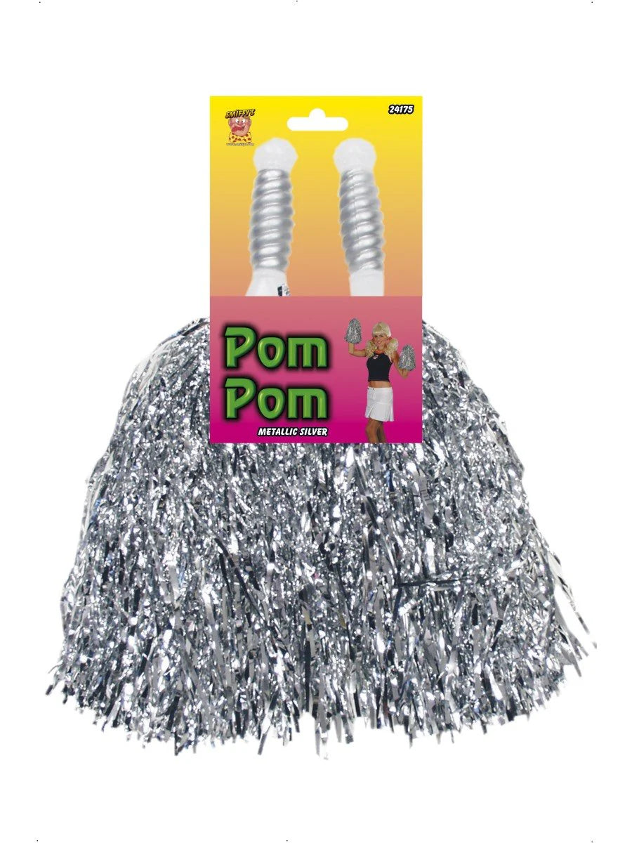 Pom Poms Metallic, Silver