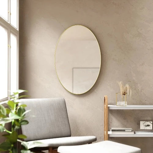 Hubba Mirror Oval 24" x 36" Brass